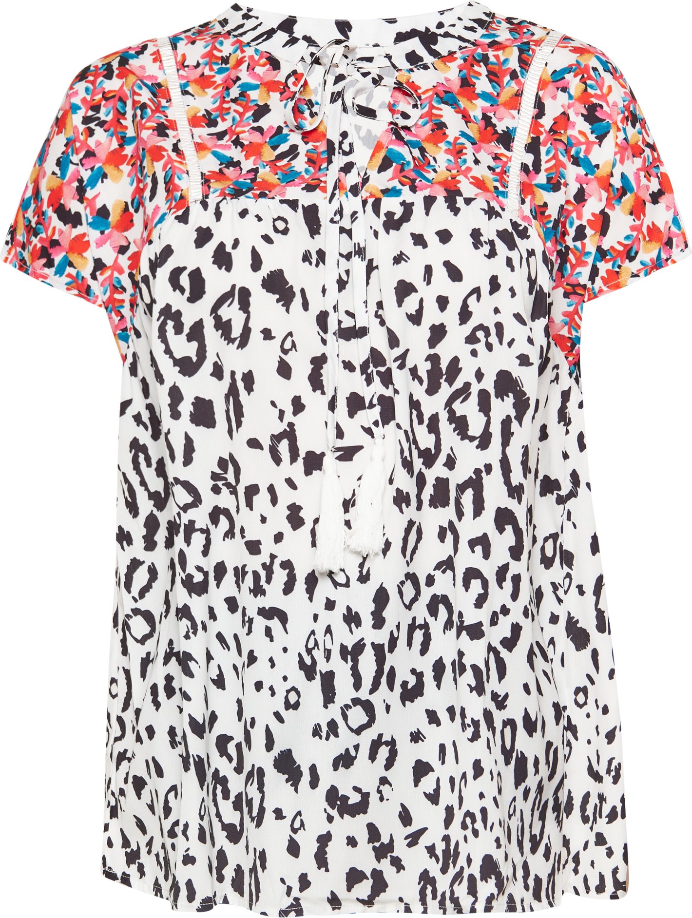 usha Bluse Frauen Mehrfarbig Weiß