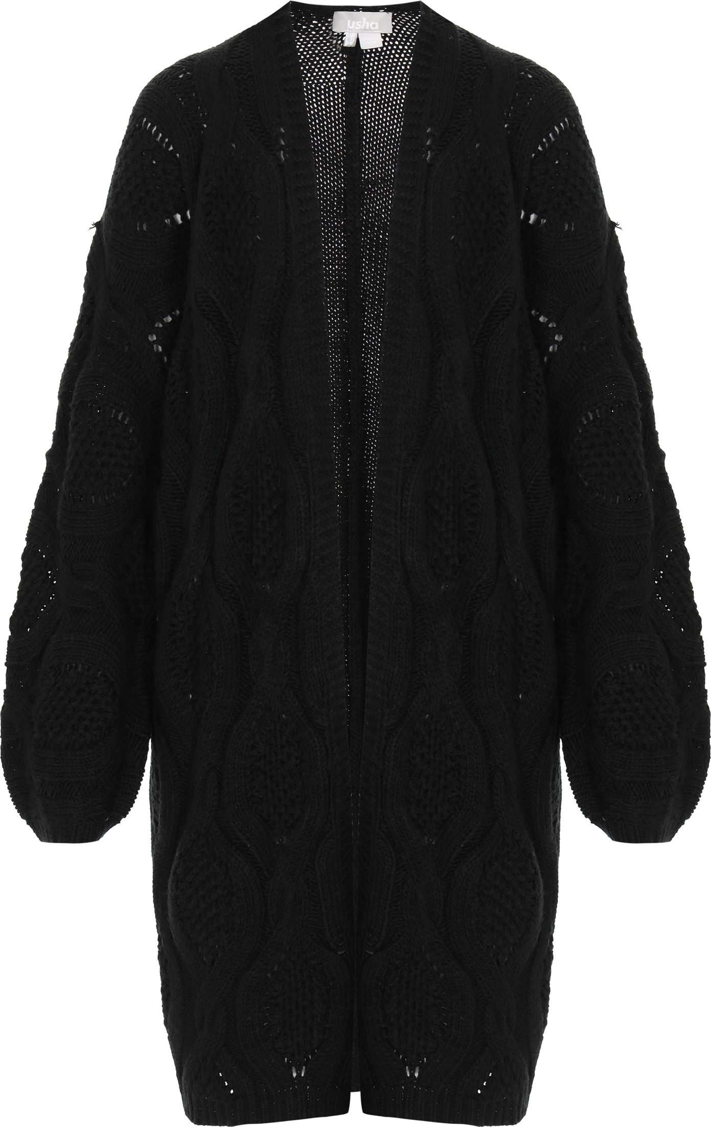 usha Strickjacke Frauen schwarz meliert