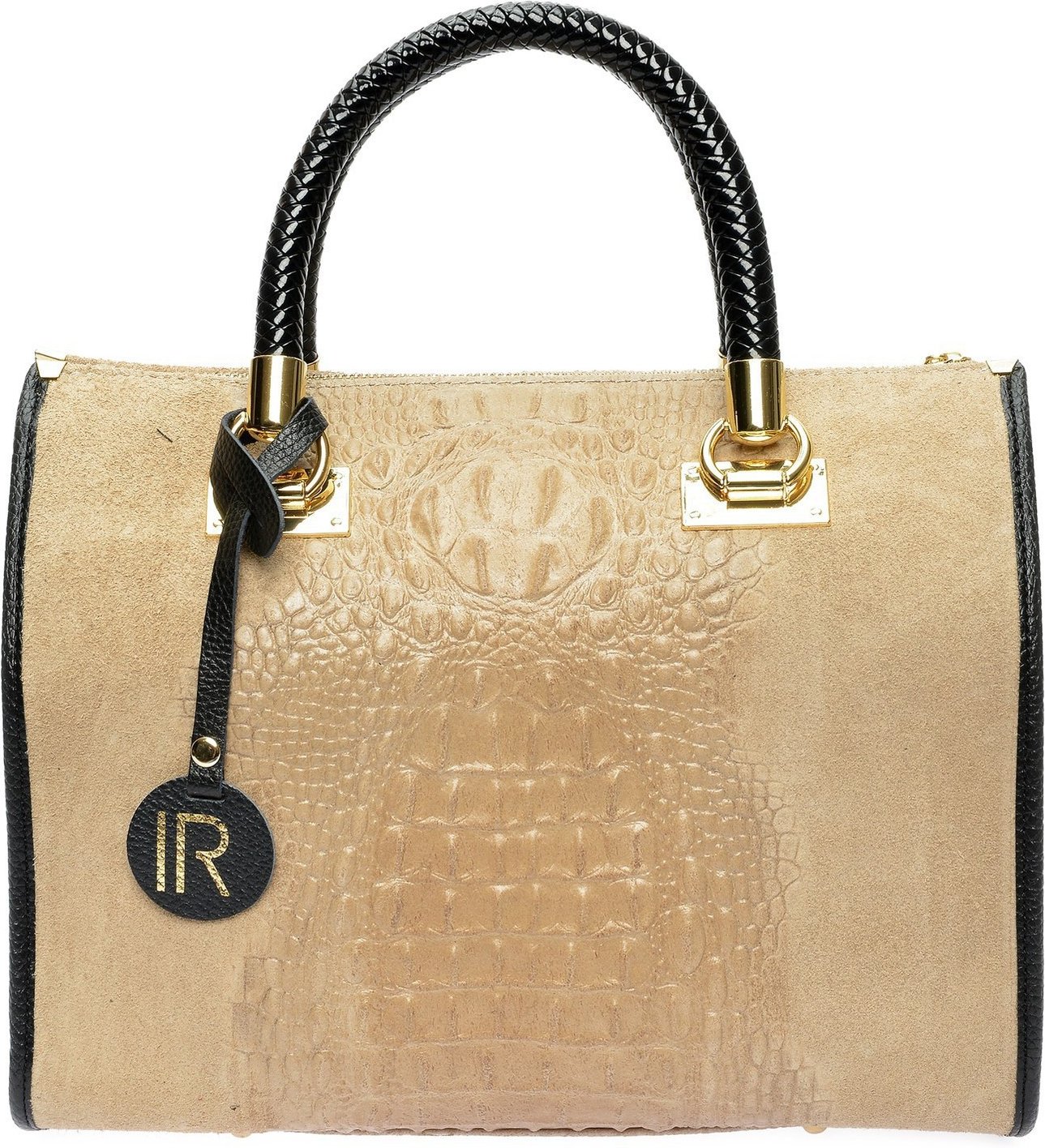 Isabella Rhea Beiger Lederhandtasche
