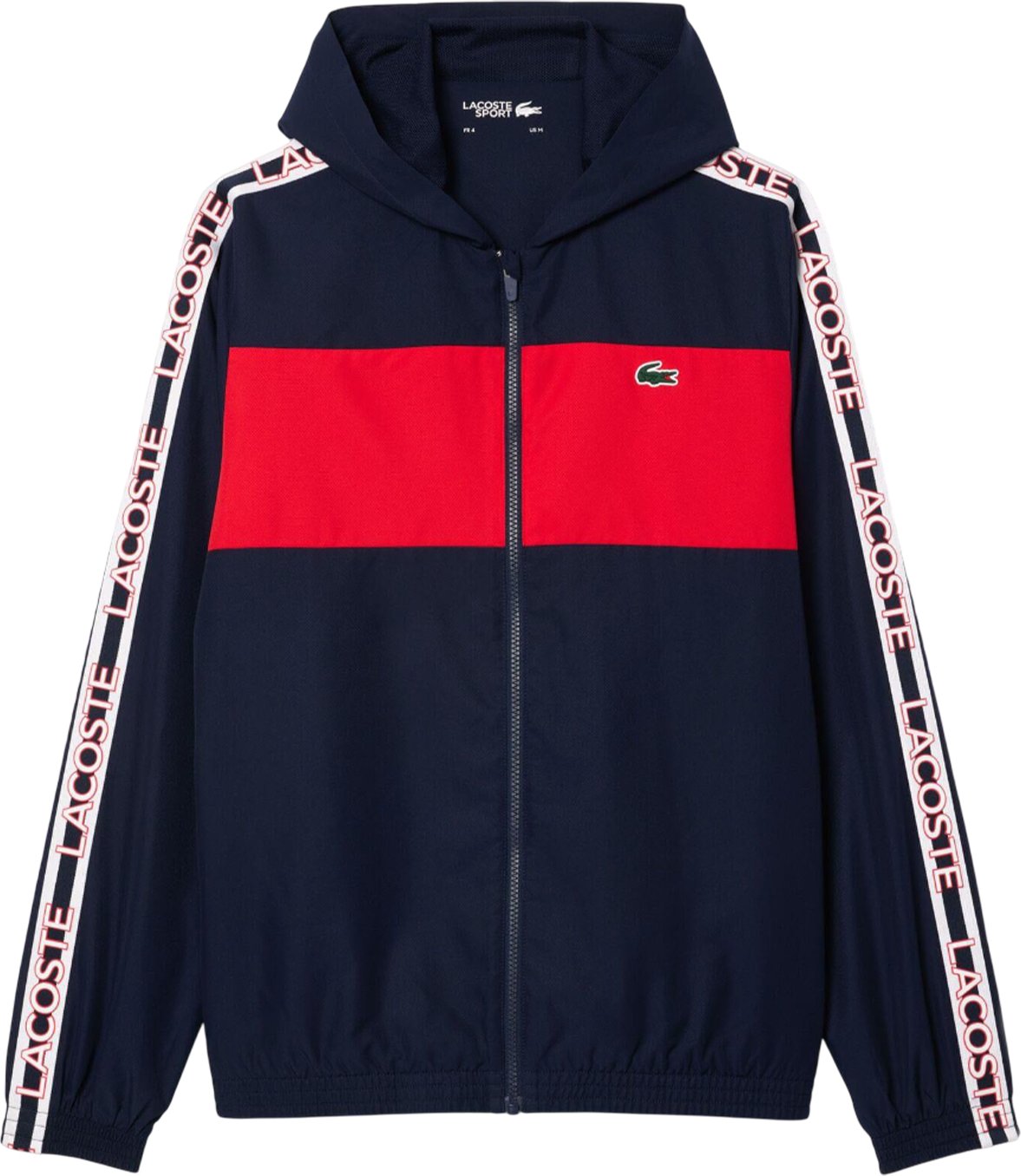 Lacoste - Hoodie mit durchgehendem Reißverschluss für Herren, Logo, Tennis (Marine)