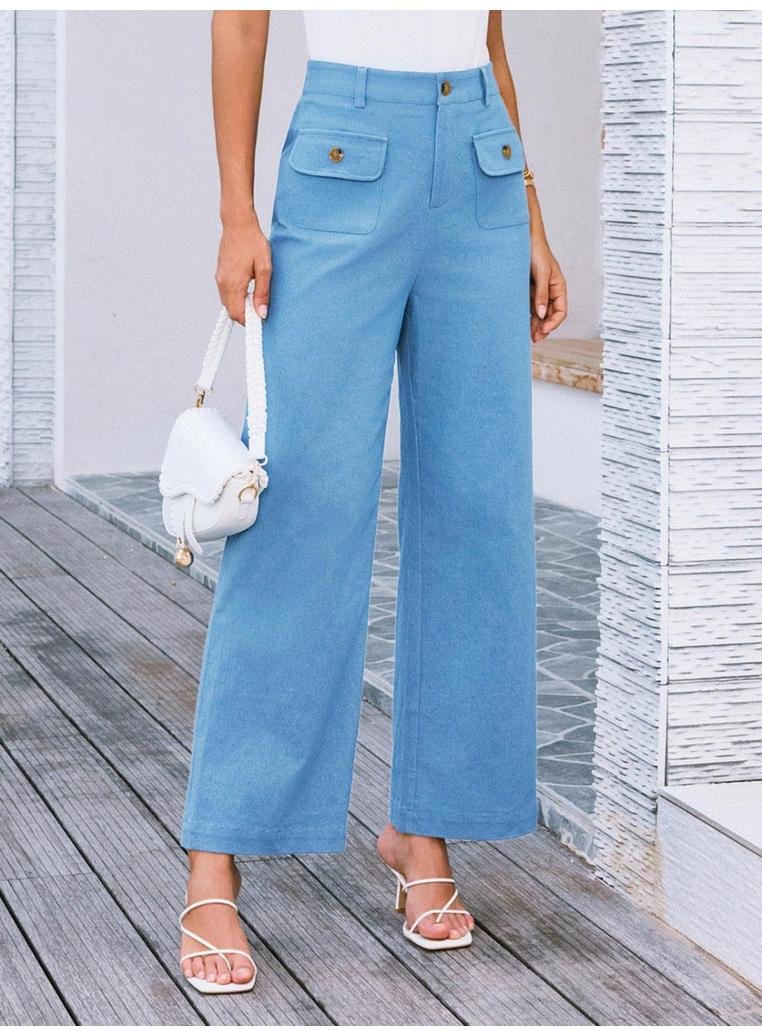 Thumbnail - Damen Hochtaillierte Weite Hose