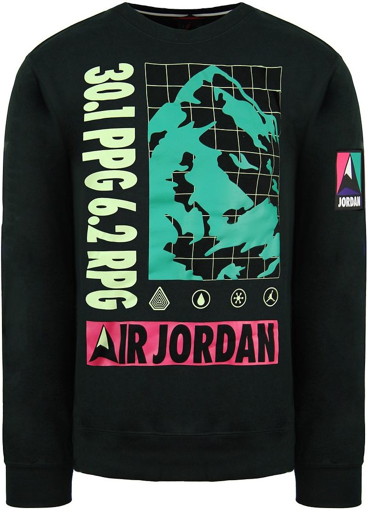 Nike Air Jordan Long Sleeve Crew Neck schwarze Pullover -Herren Pullover CT3492 010