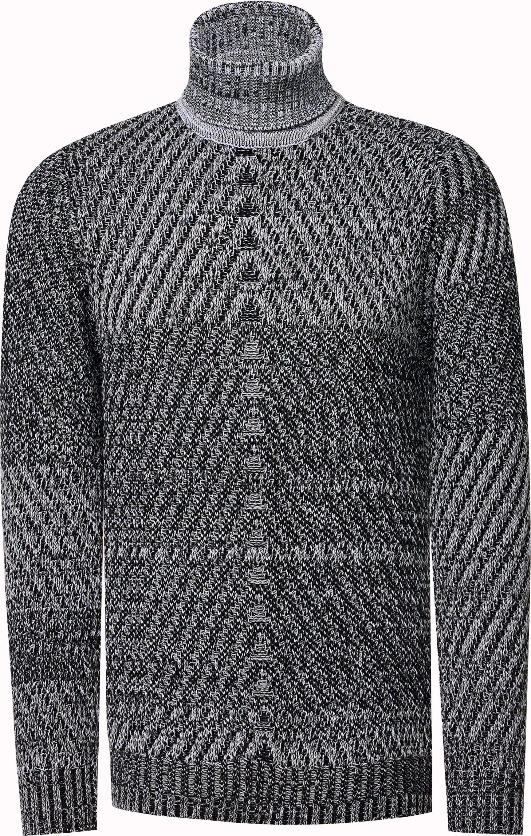 Schwerer Grobstrick Rollkragen-Pullover