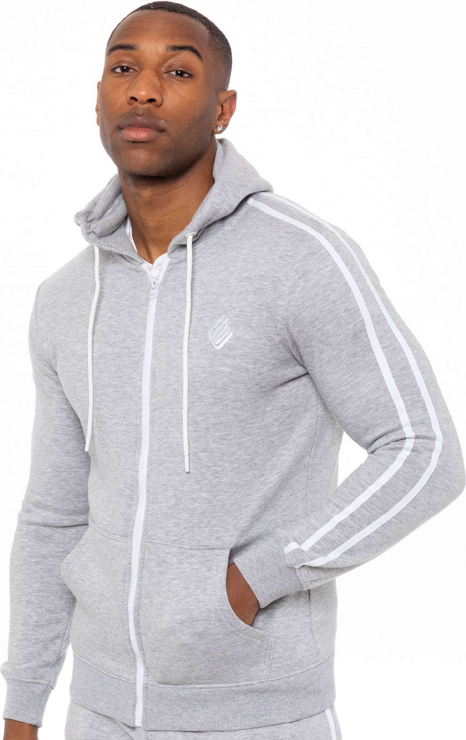 Herren Kapuzenpulli mit Reißverschluss und Band| enzo designer menswear