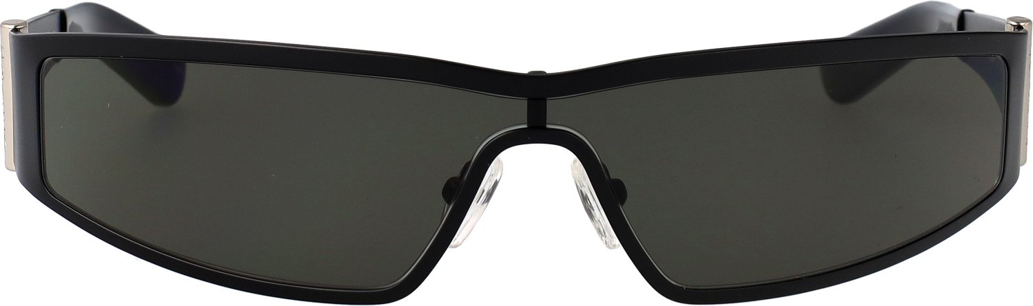 Schwarz-schwarz-graue Metallsonnenbrille