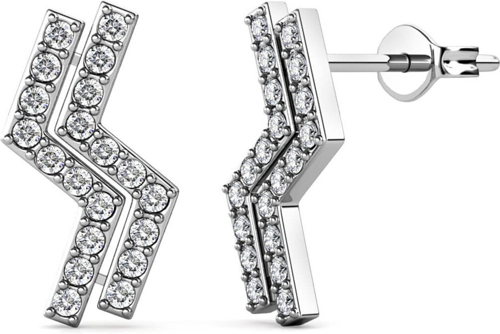 Brontide Ohrringe - Silber und Kristall