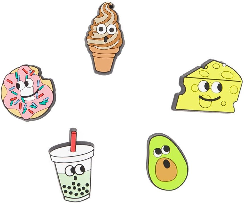 Lichtaktive Food Friends 5er-Pack Jibbitz - Crocs - PVC - Mehrfarbig