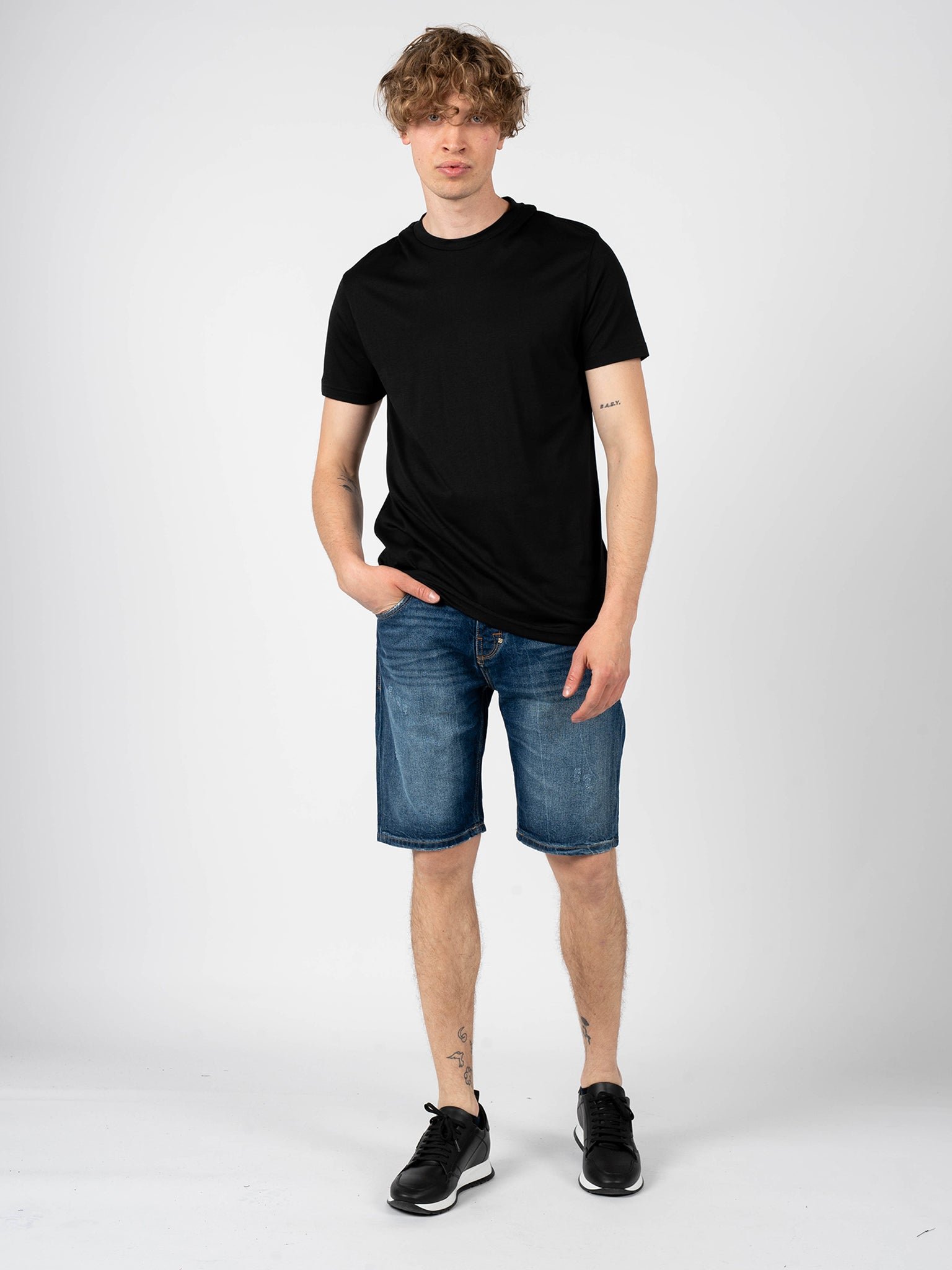 Les Hommes T-shirt Herren Schwarz