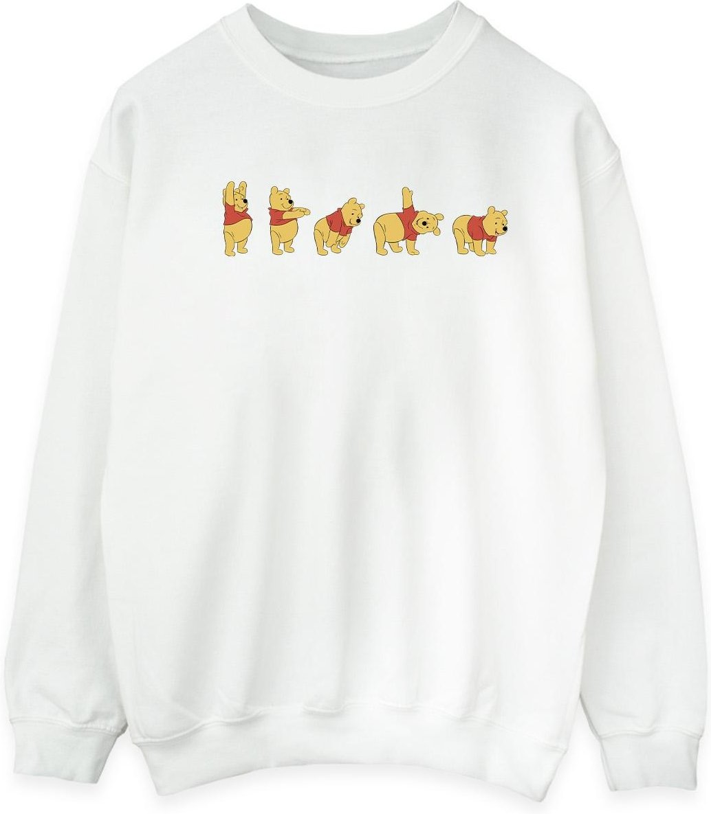 Disney Herren Winnie The Pooh Stretching Sweatshirt (weiß)