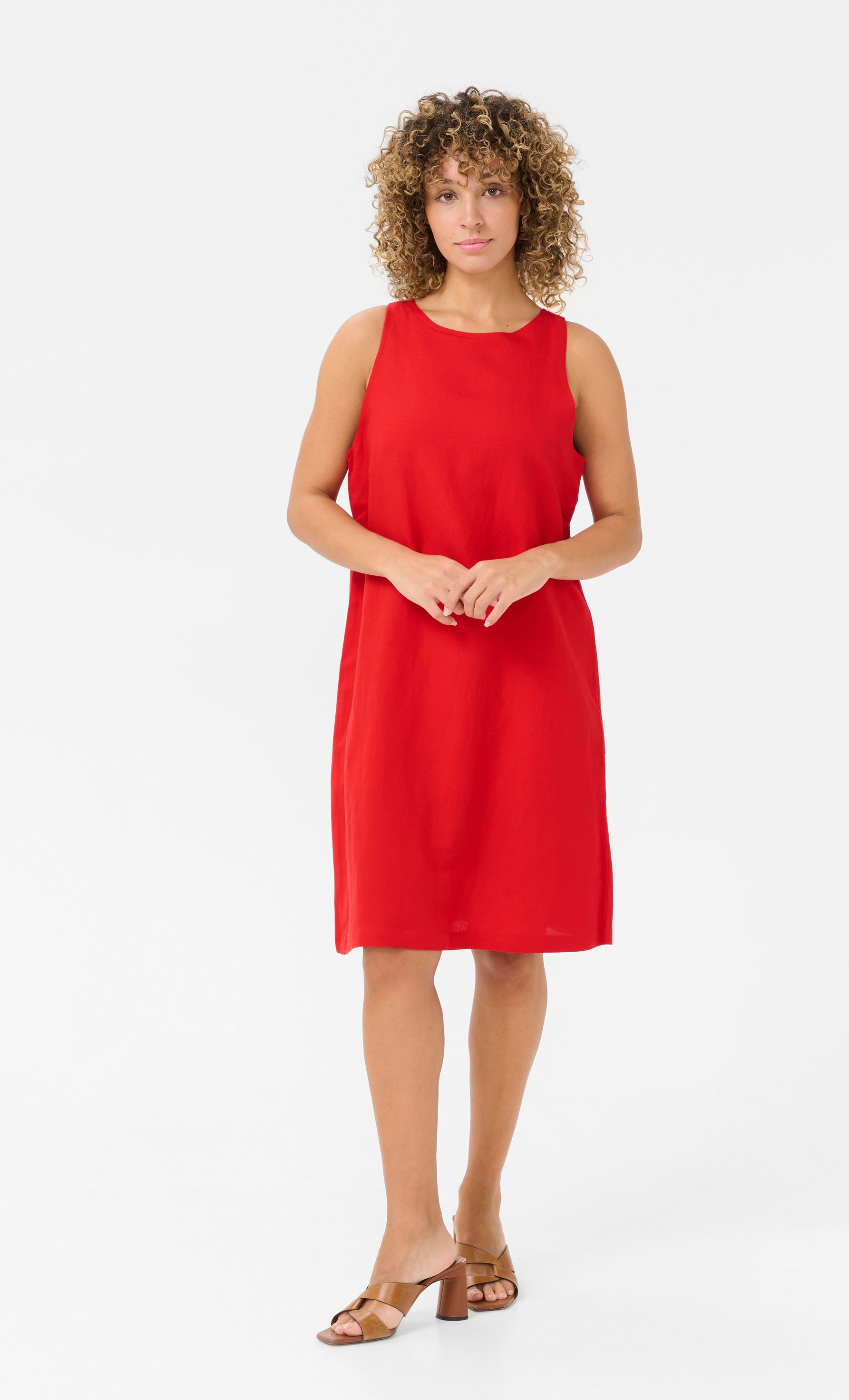 Kleid A-shape red