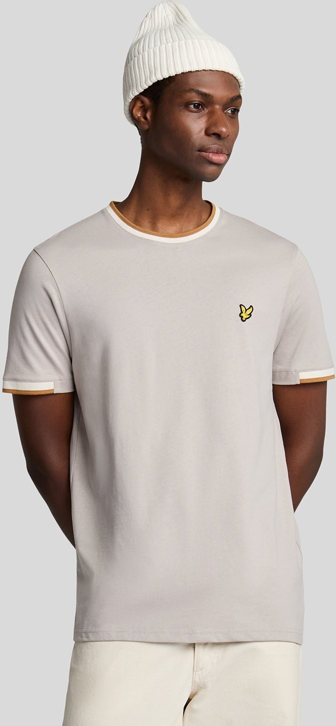 Thumbnail - Lyle & Scott T-Shirt mit halbhohem Rand - Beige