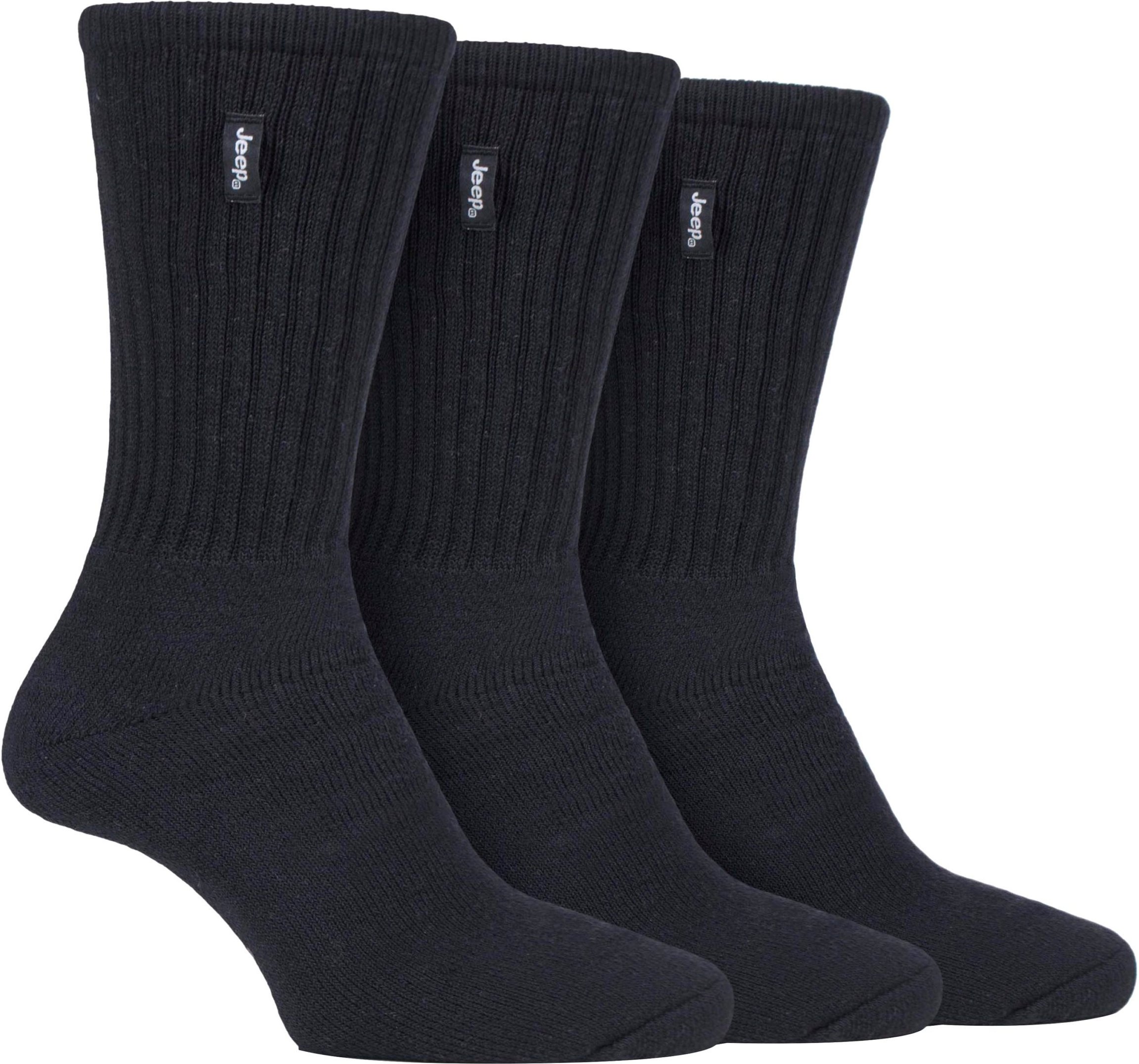JEEP - 3 Paar Herren Vintage Baumwolle gepolstert Socken für Wanderschuhe