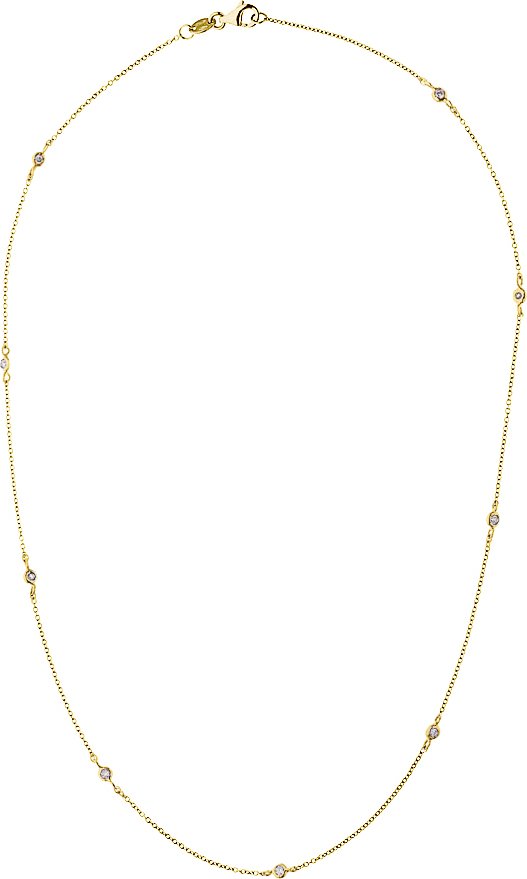 DIADEMA - Halskette Tiffany's - 9 Diamanten - Gelbgold