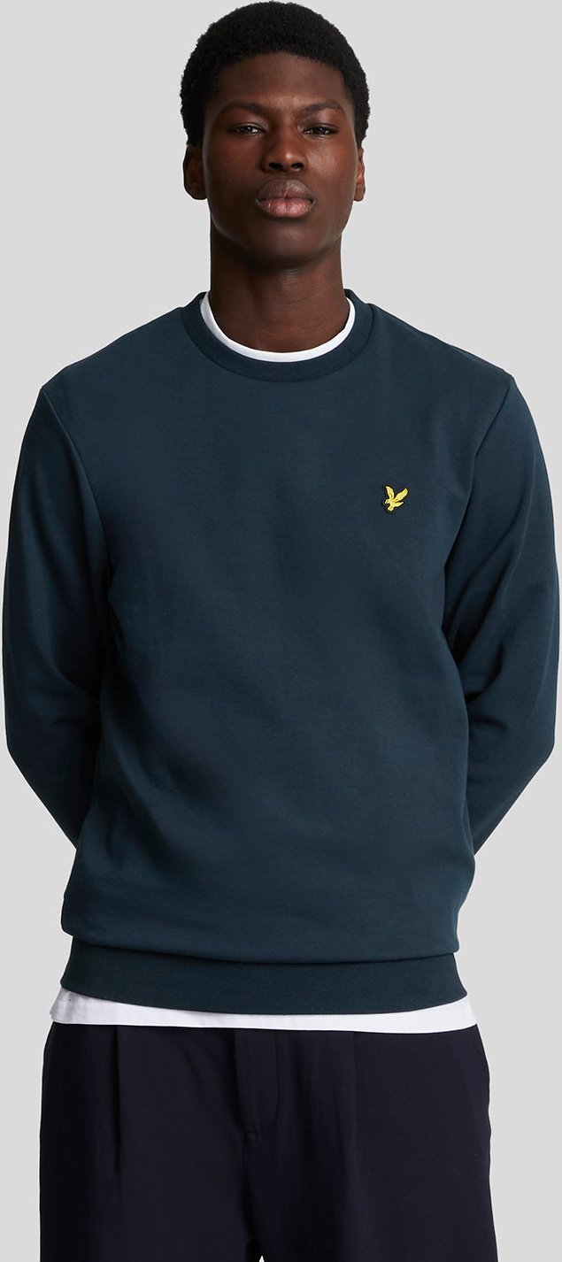 Interlock-Sweatshirt mit Rundhalsausschnitt für Herren in Marine