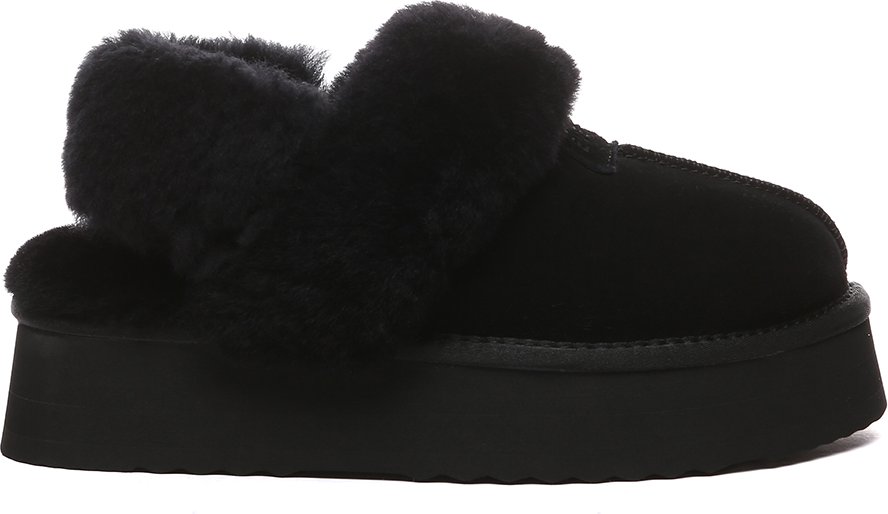 EVER AU Damen Leder Hausschuhe Mit Zwei Abnehmbaren Riemen - Fantail