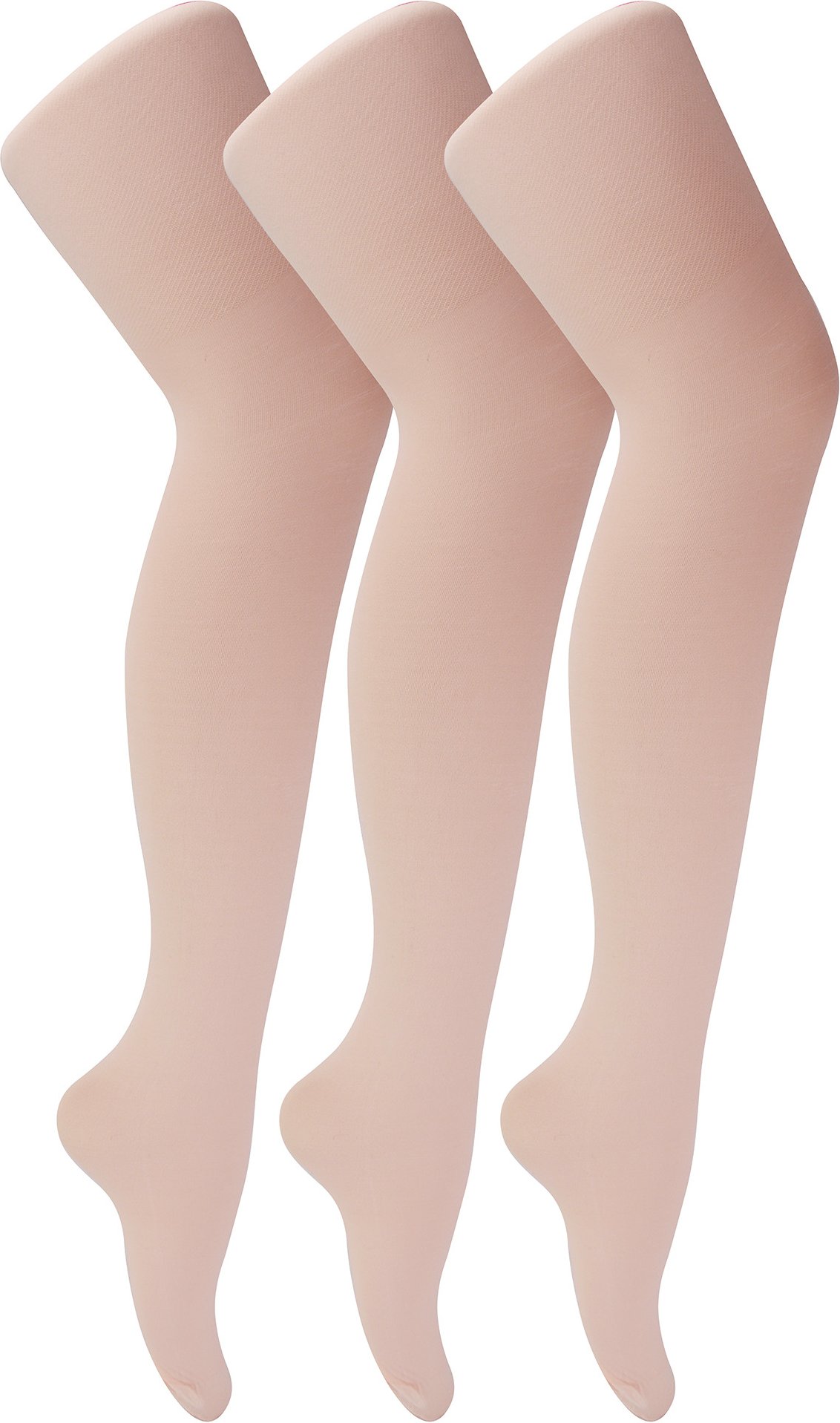 Thumbnail - Sock Snob - 3er-Pack Mädchen 70 Denier Ballettstrumpfhosen | Kids Soft & Comfort Footed Dance Strumpfhosen in Pink & Wei...