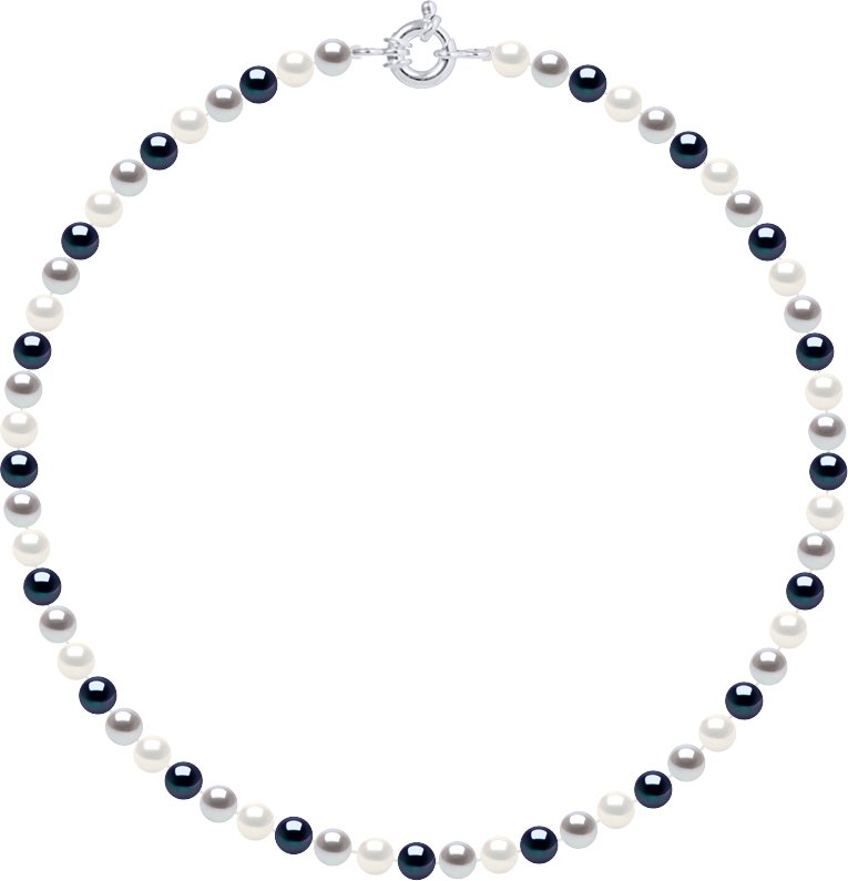 Halskette aus echten Süßwasser-Zuchtperlen und rund 6-7 mm