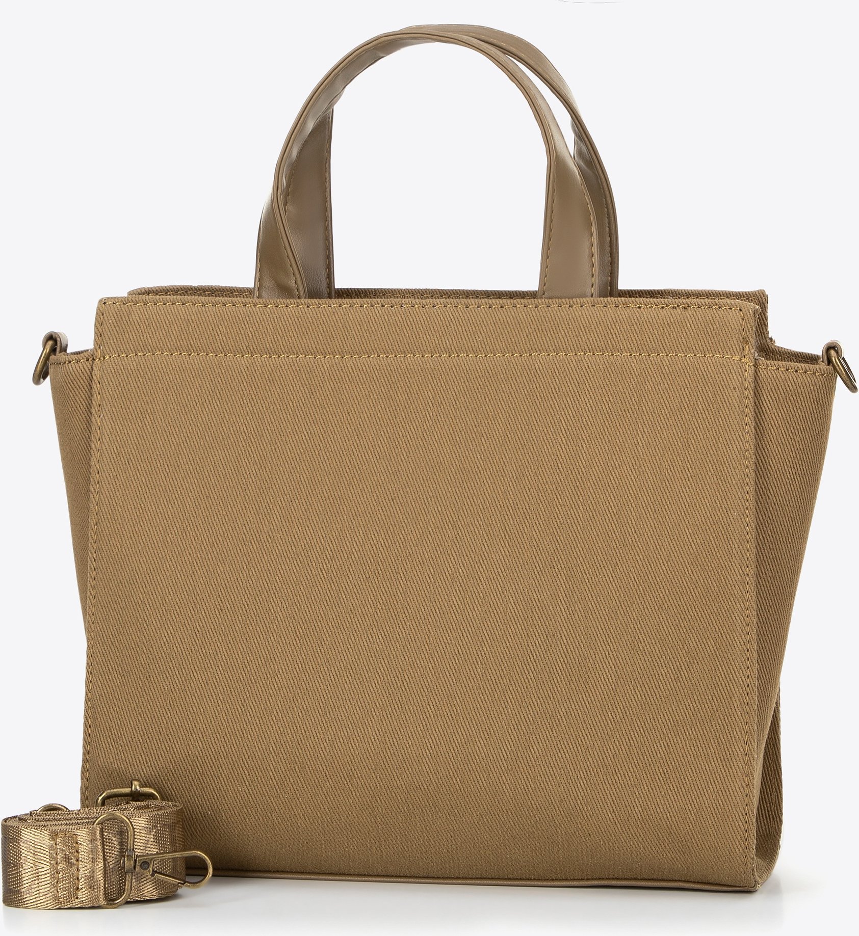 Wittchen Damen-Umhängetasche aus Baumwollmischgewebe, Khaki