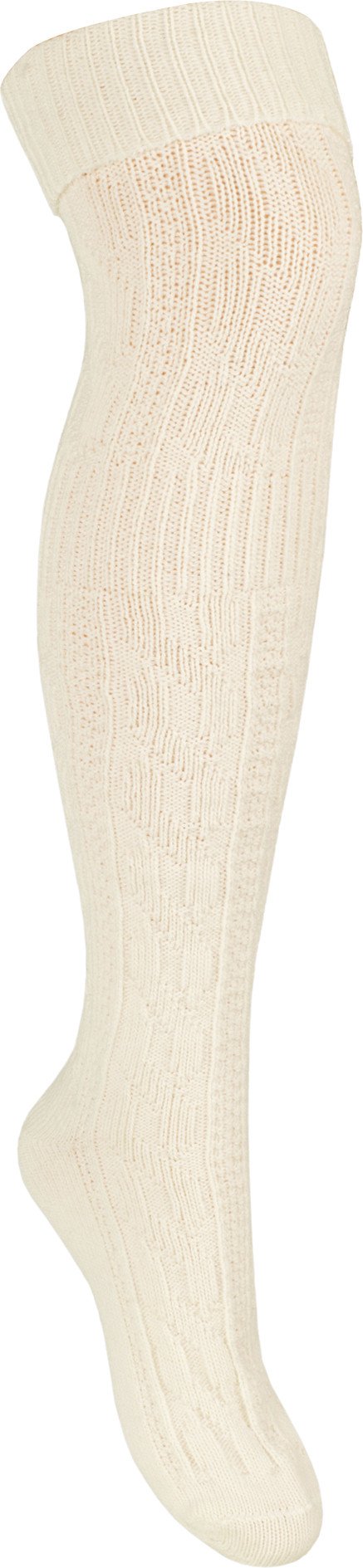 Overknee-Wollsocken für Damen | Steven | Winterwarme dicke lange Socken Ecru