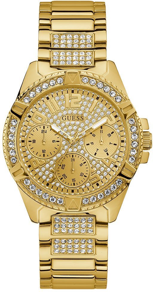 Guess W1156L2 Damen Gold Uhr mit Kristallen