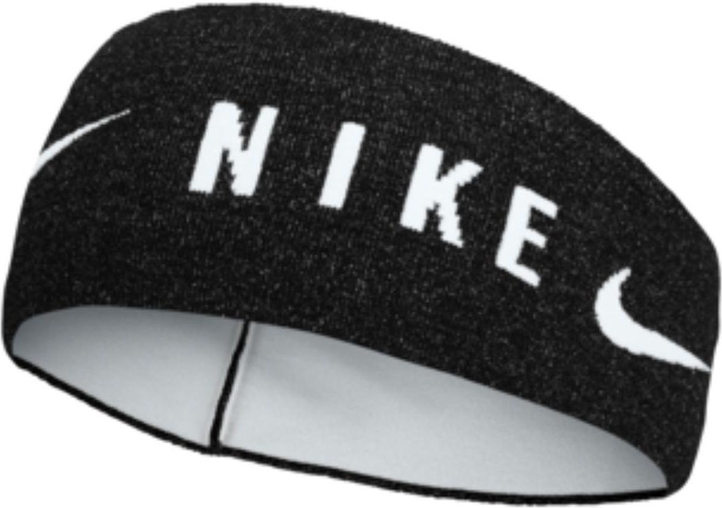Nike Gestricktes Dri-FIT Leichtgewichts-Stirnband (Schwarz/Weiß)
