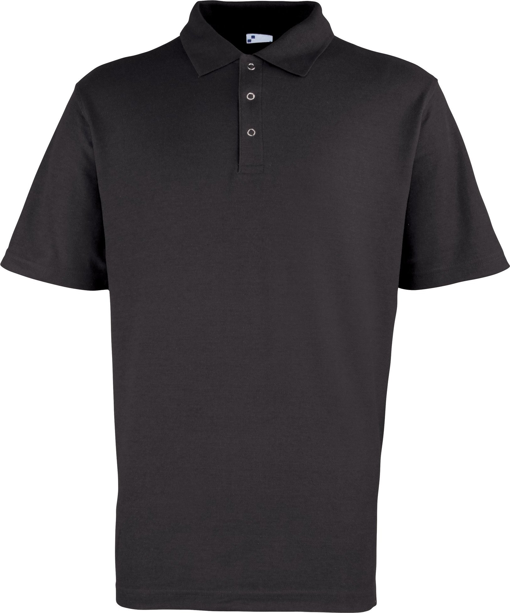 Premier Herren Polo-Shirt, unifarben (Schwarz)