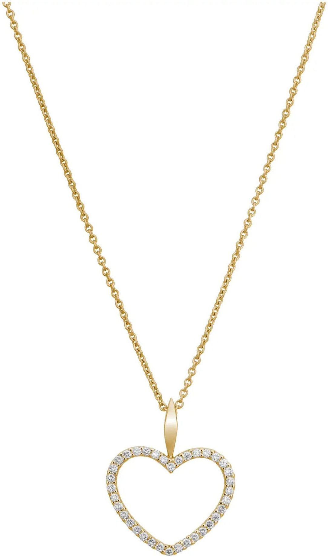 Lyomi Anhänger 585/- Gelbgold Herz 36 synth. Diam. 0,24ct.