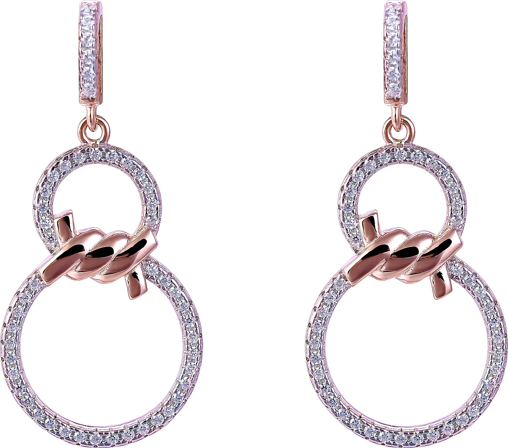 Orphelia 'Aavia' Damen Ohrhänger aus 925 Sterlingsilber - Rosé ZO-7422