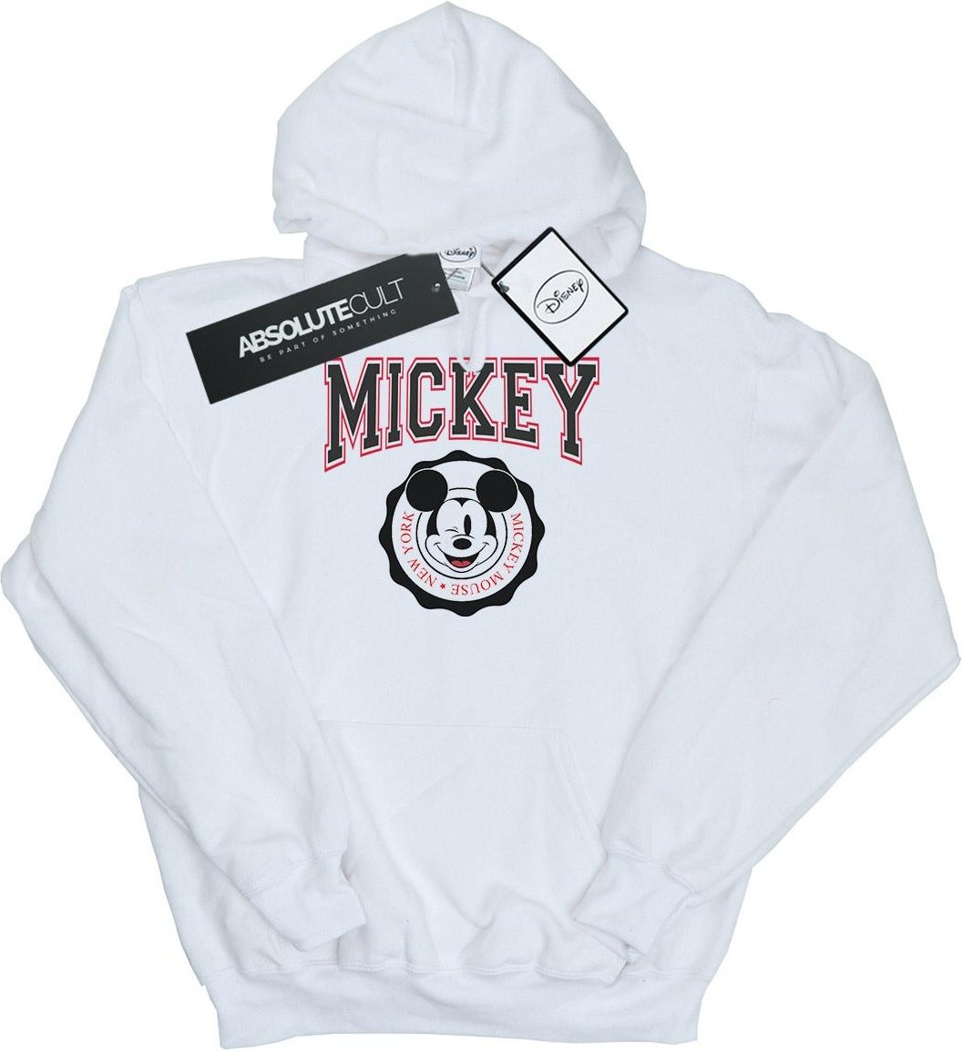 Disney - "Mickey Mouse New York Seal" Kapuzenpullover für Mädchen (Weiß)
