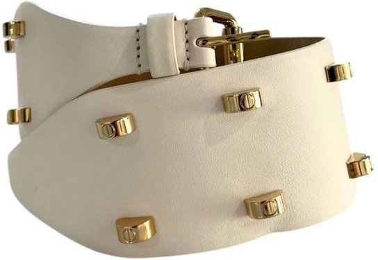 Borbonese Weiße Echtes Leder Damen Gürtel