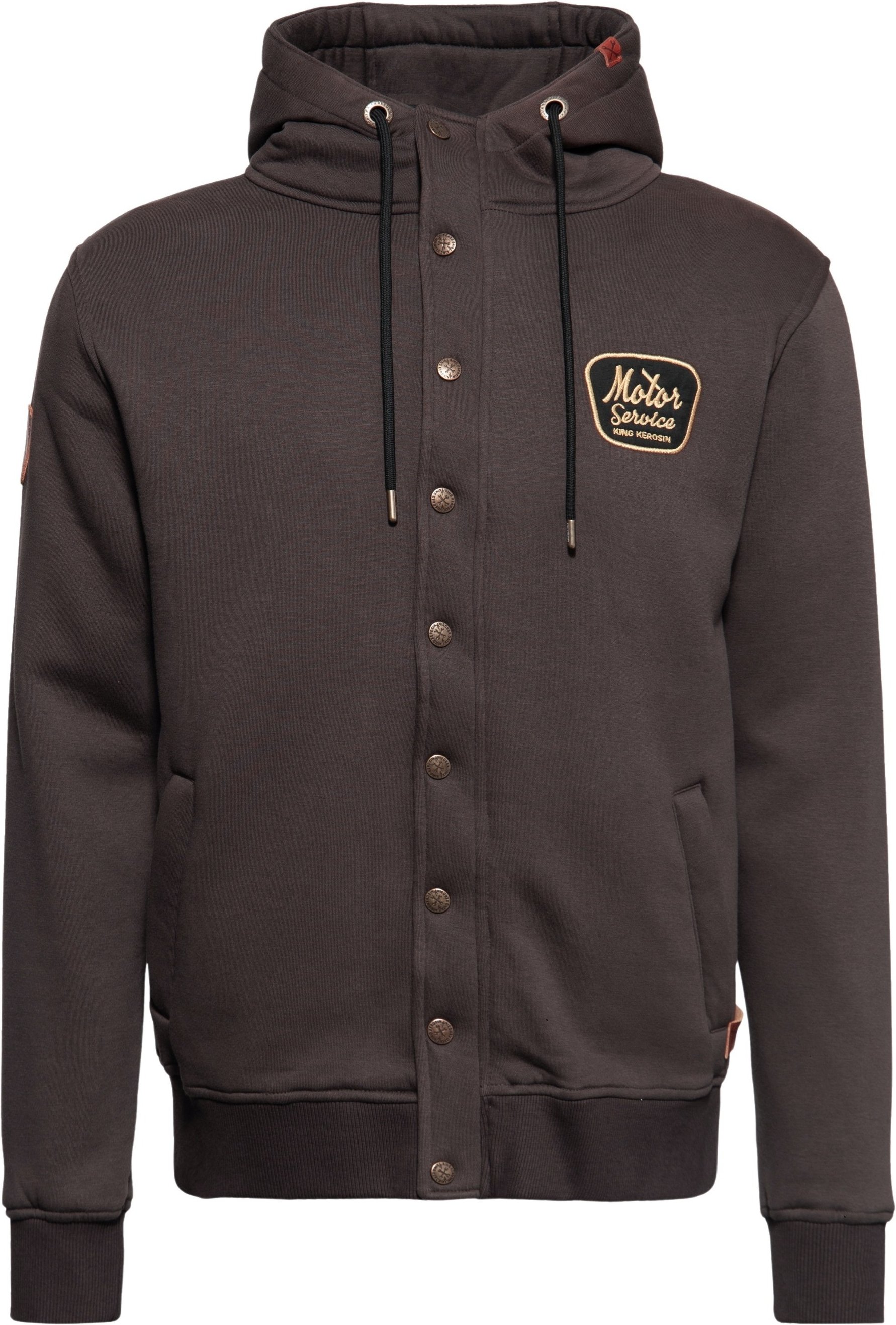 Thumbnail - King Kerosin Herren Outdoor Sweatjacke KK Adventure Gear - Detroit Motor Service braun