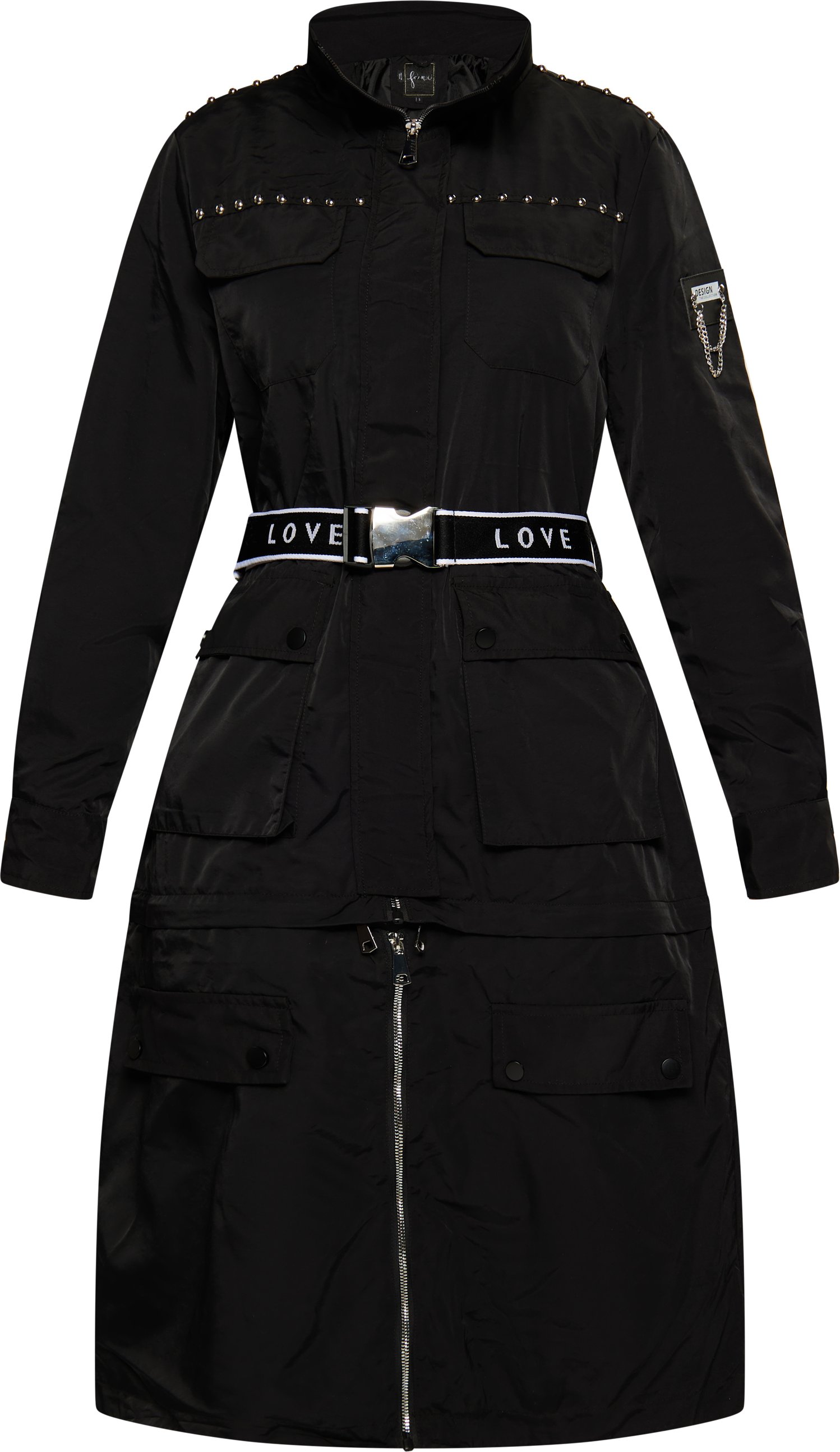 Faina 2-in1 Mantel Damen schwarz