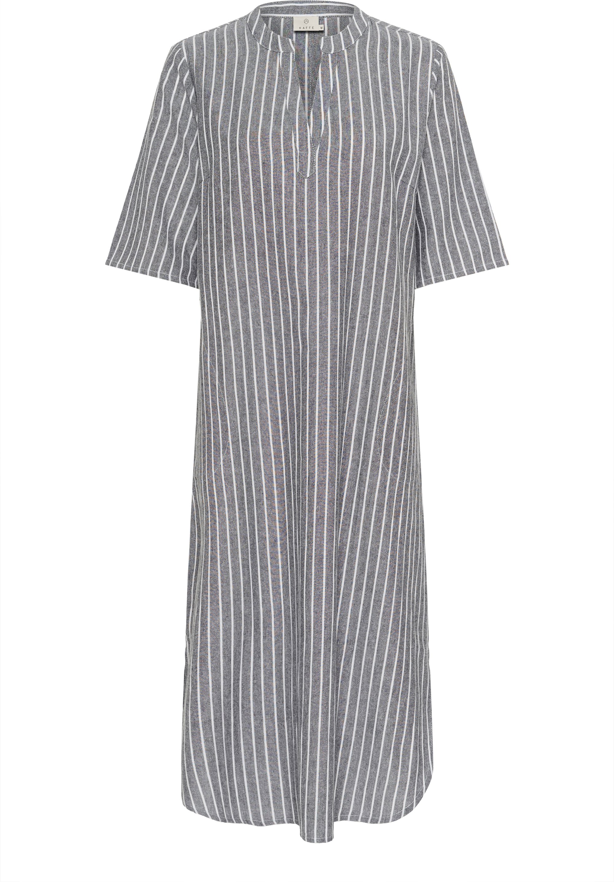 Thumbnail - Kleid Casual fit Black Melange/White Stripe black offwhite