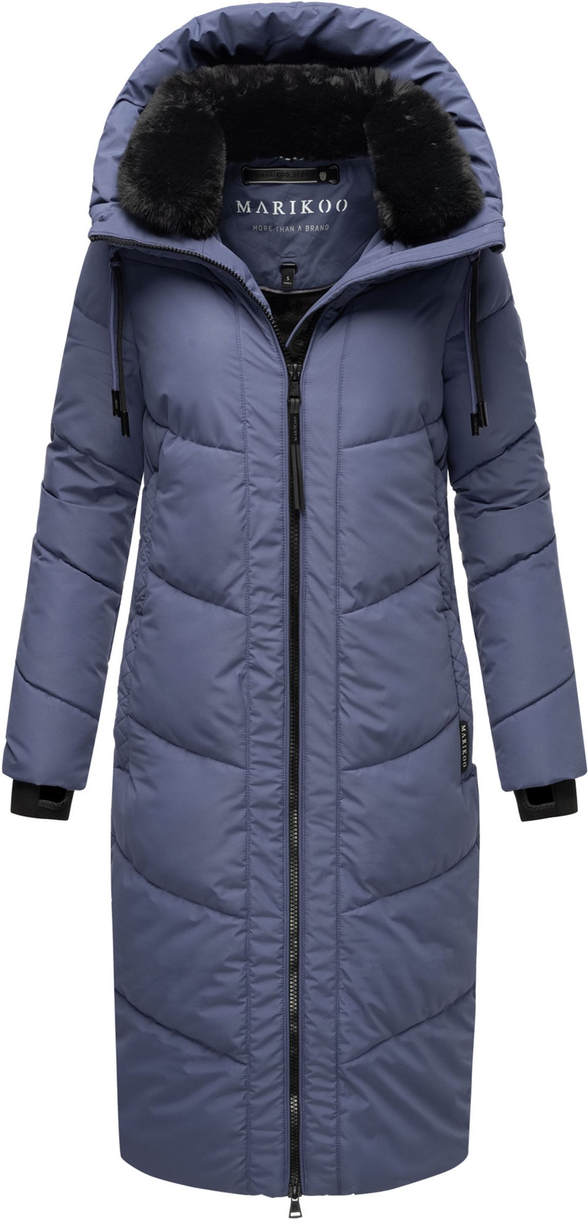 Marikoo Damen Winterjacke Nadaree – lang, warm & mit Kapuze