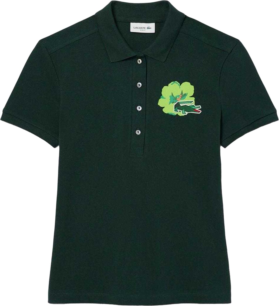 Lacoste - "L.12.D" Poloshirt für Damen, Stretch, Piqué, Schmal (Grün)