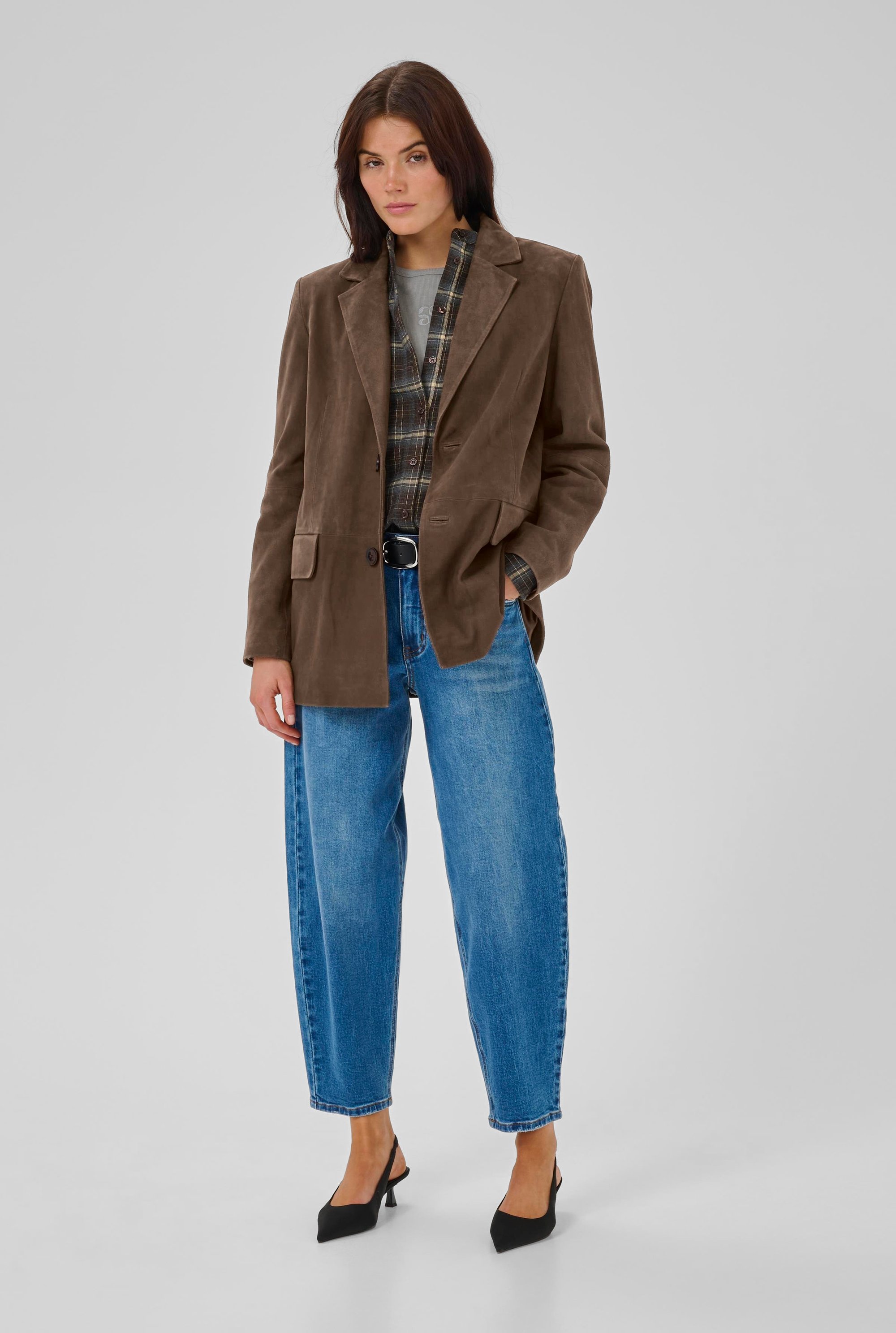 Lederjacke TaraMW Box fit brown