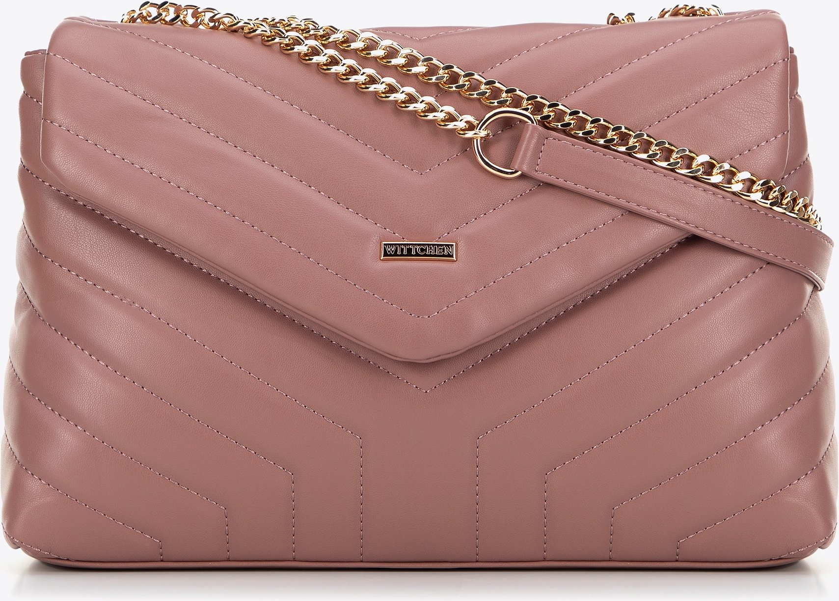 Wittchen Damen-Umhängetasche mit Kette aus Kunstleder, rosa