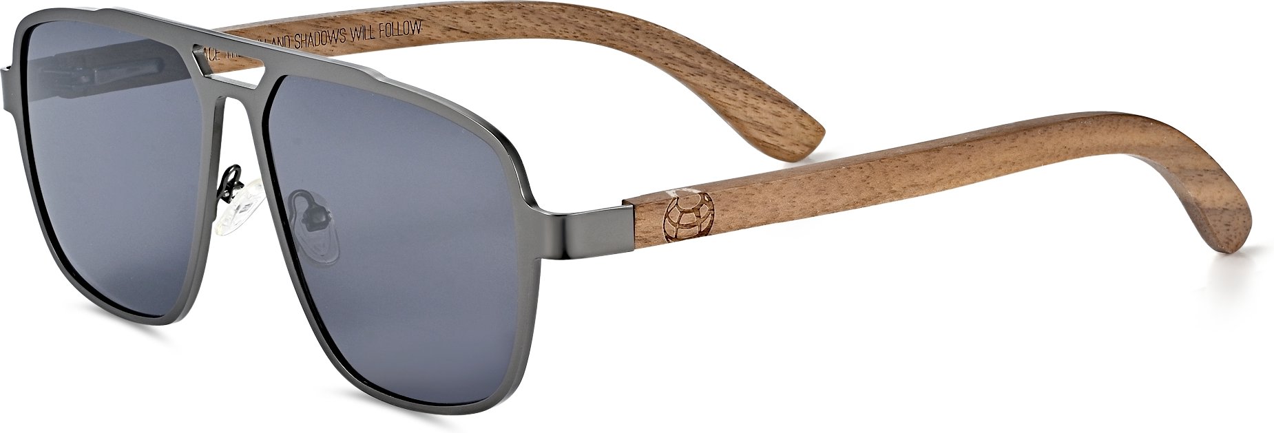 Earth Wood Avila Polarisierte Sonnenbrille - Dunkelbraun/Schwarz