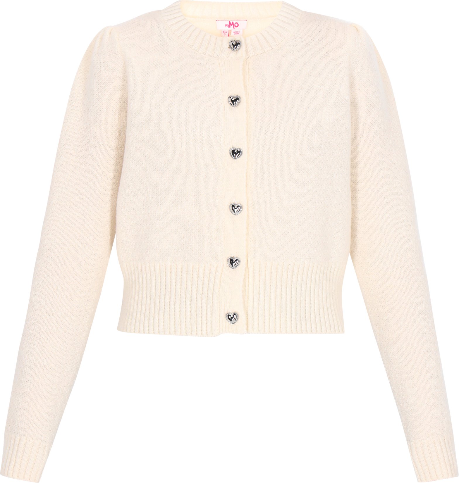 Mymo Strickjacke Frauen cremefarben