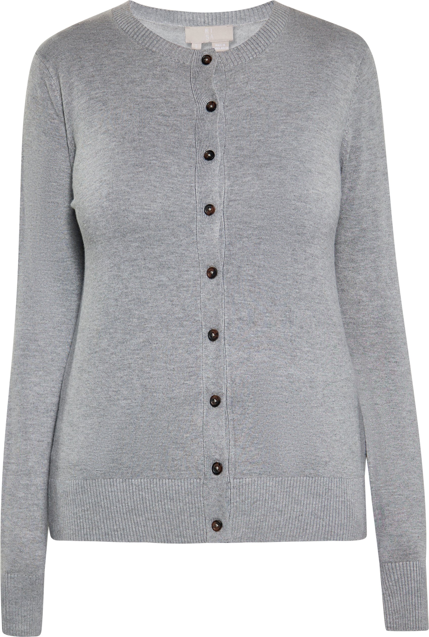 Dreimaster Strickjacke Frauen grau melange