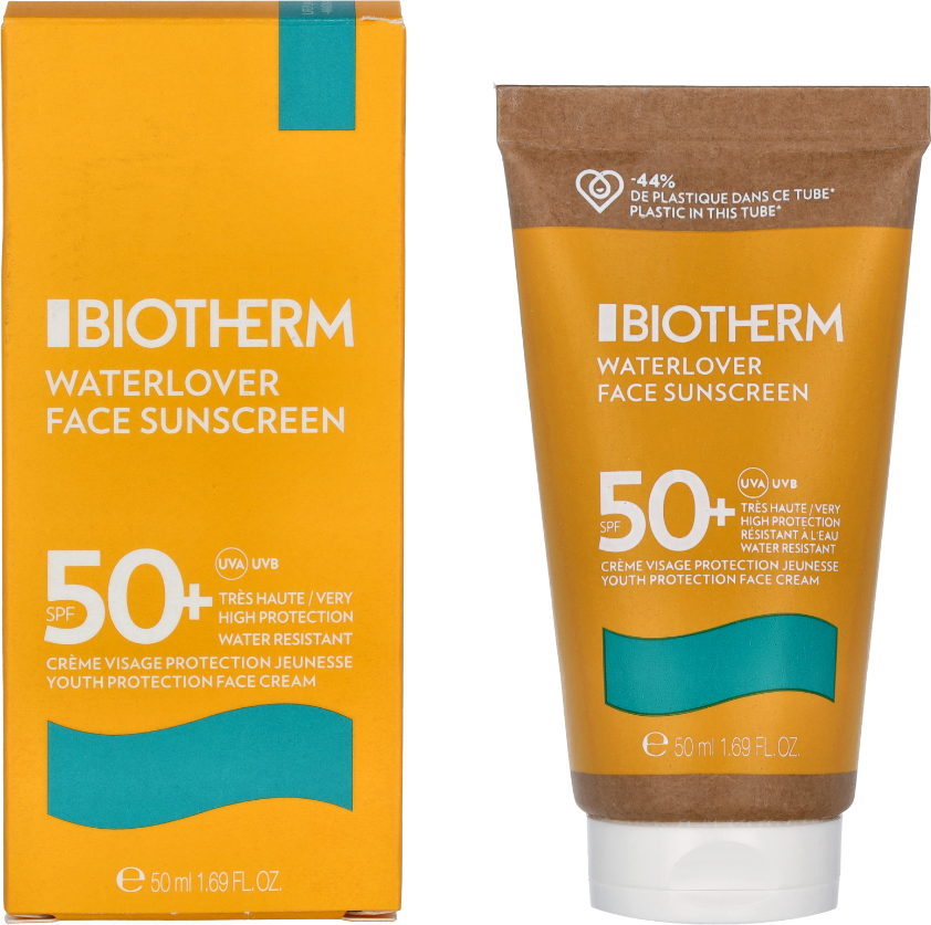 Biotherm Waterlover Face Sunscreen Cream SPF50+.
