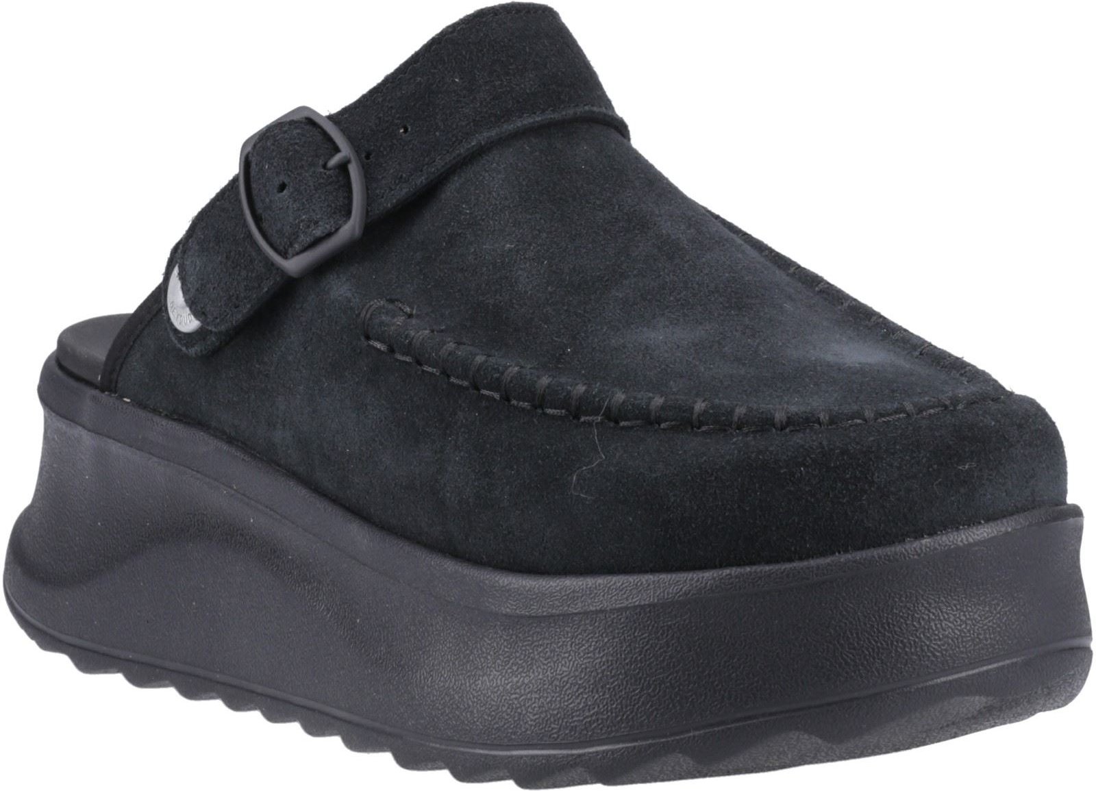 HEYDUDE Delray Wildleder Damen Schwarz Clogs
