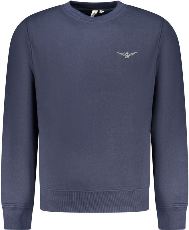 Accademia Militare Blauer Baumwoll Herren Sweatshirt