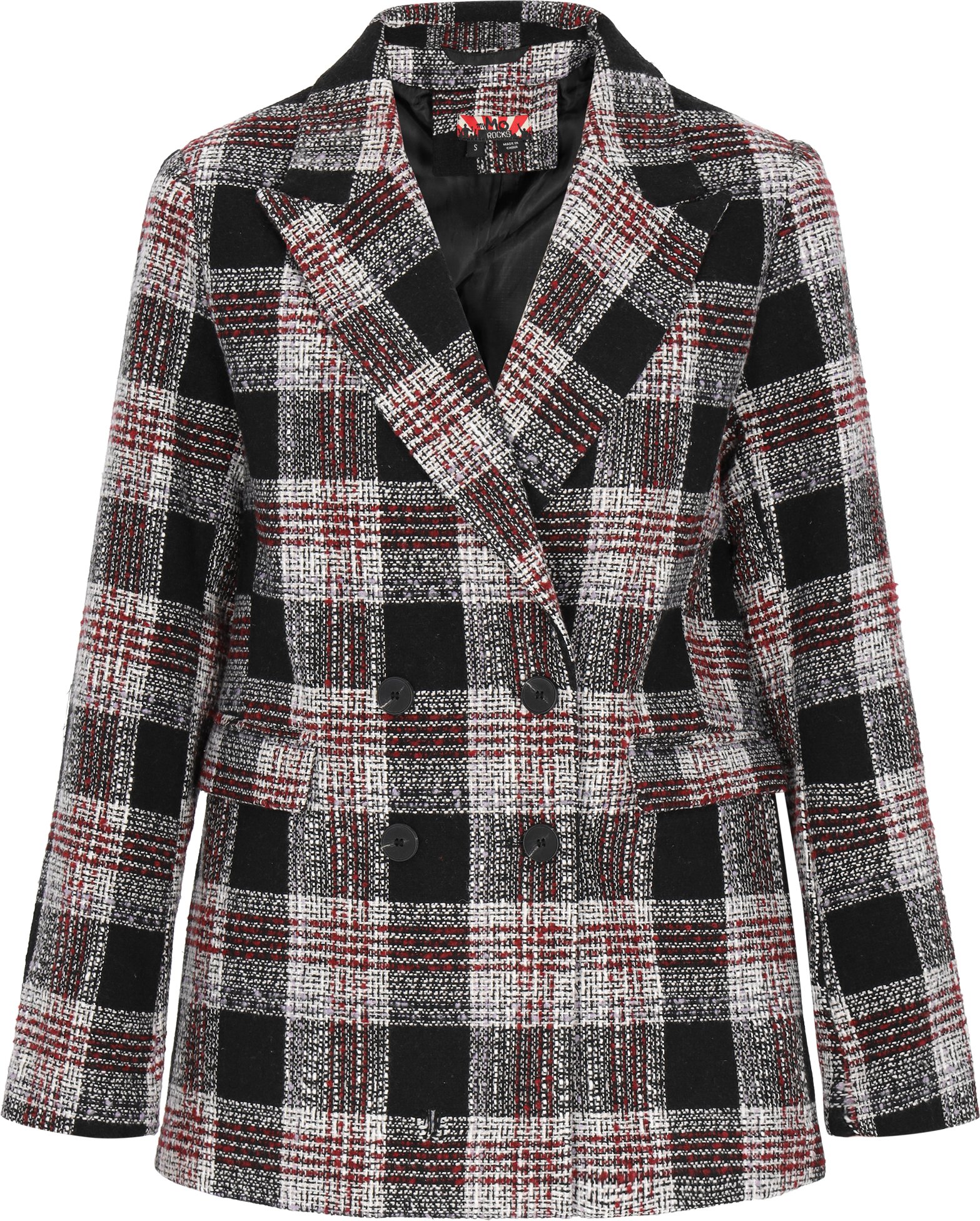 Mymo Blazer Frauen schwarzes Karo