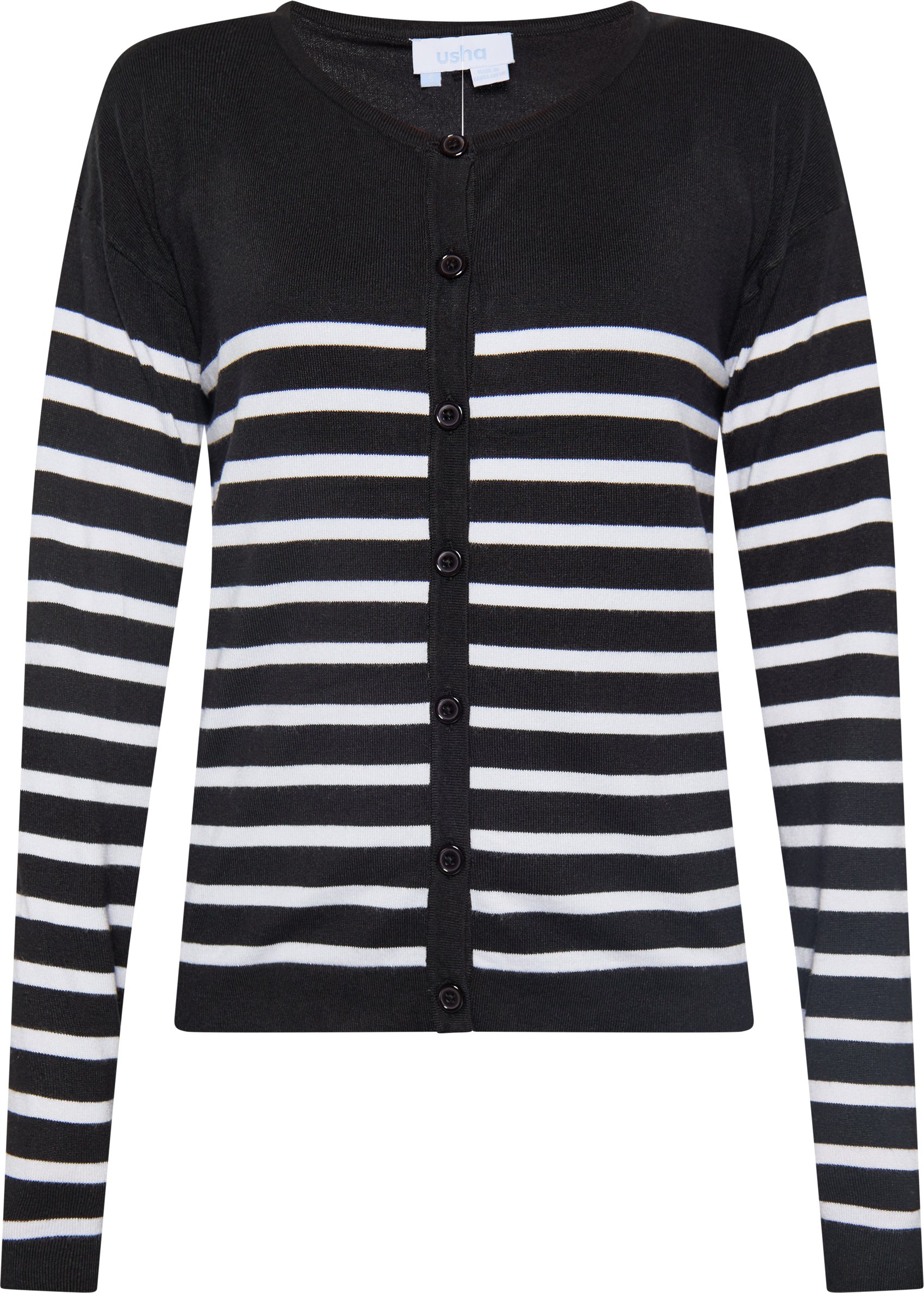 usha Strickjacke Damen schwarz weiss