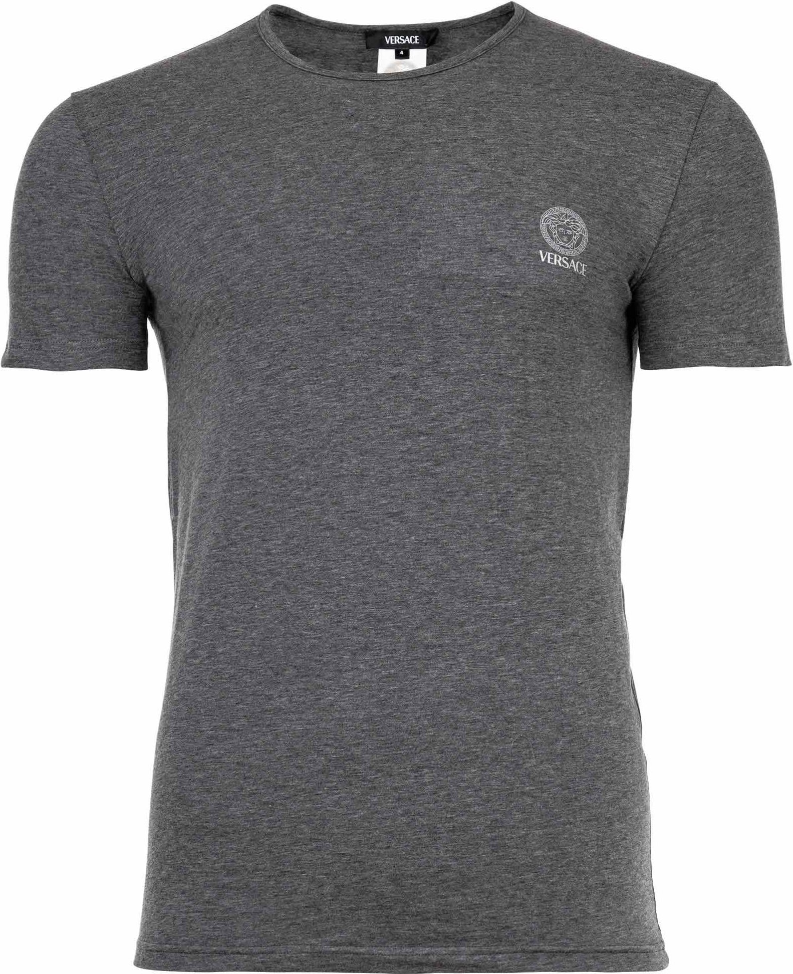 Versace Short Sleeves Round Neck Jersey Topeka Bi-Stretch Cotton Organic New Logo T-Shirt