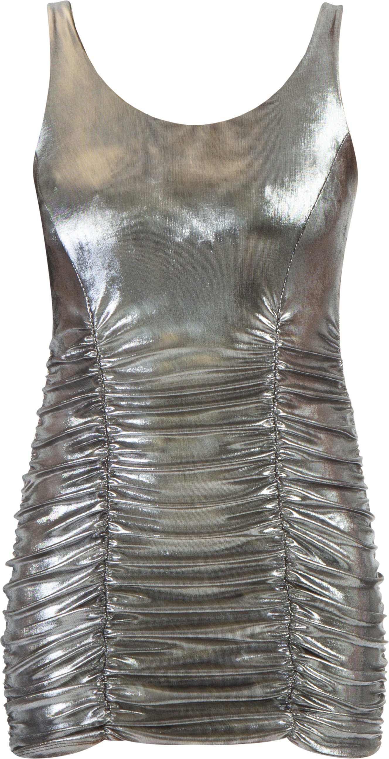 Faina Strick-Trägerkleid mini Damen Schwarz Metallic