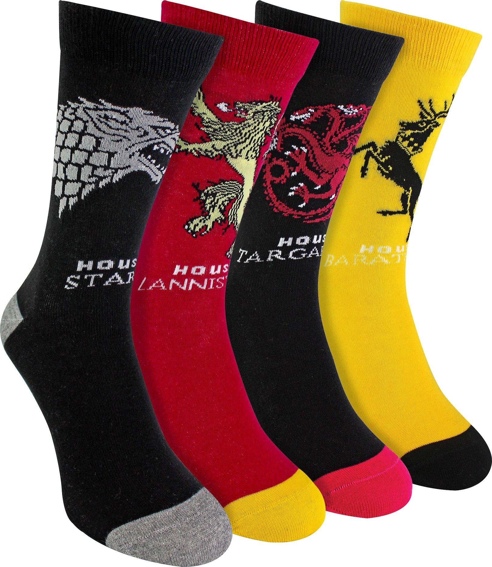 4 Paar Herren Game of Thrones Socken | House of Dragon GOT Spaßsocken - Gemischt