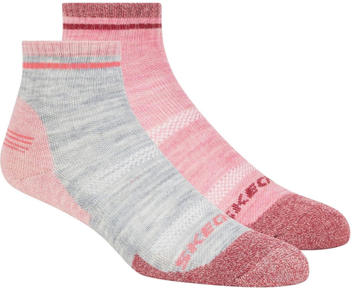 Skechers - "Trail" Socken für Damen (2er-Pack) (Grau/Pink)