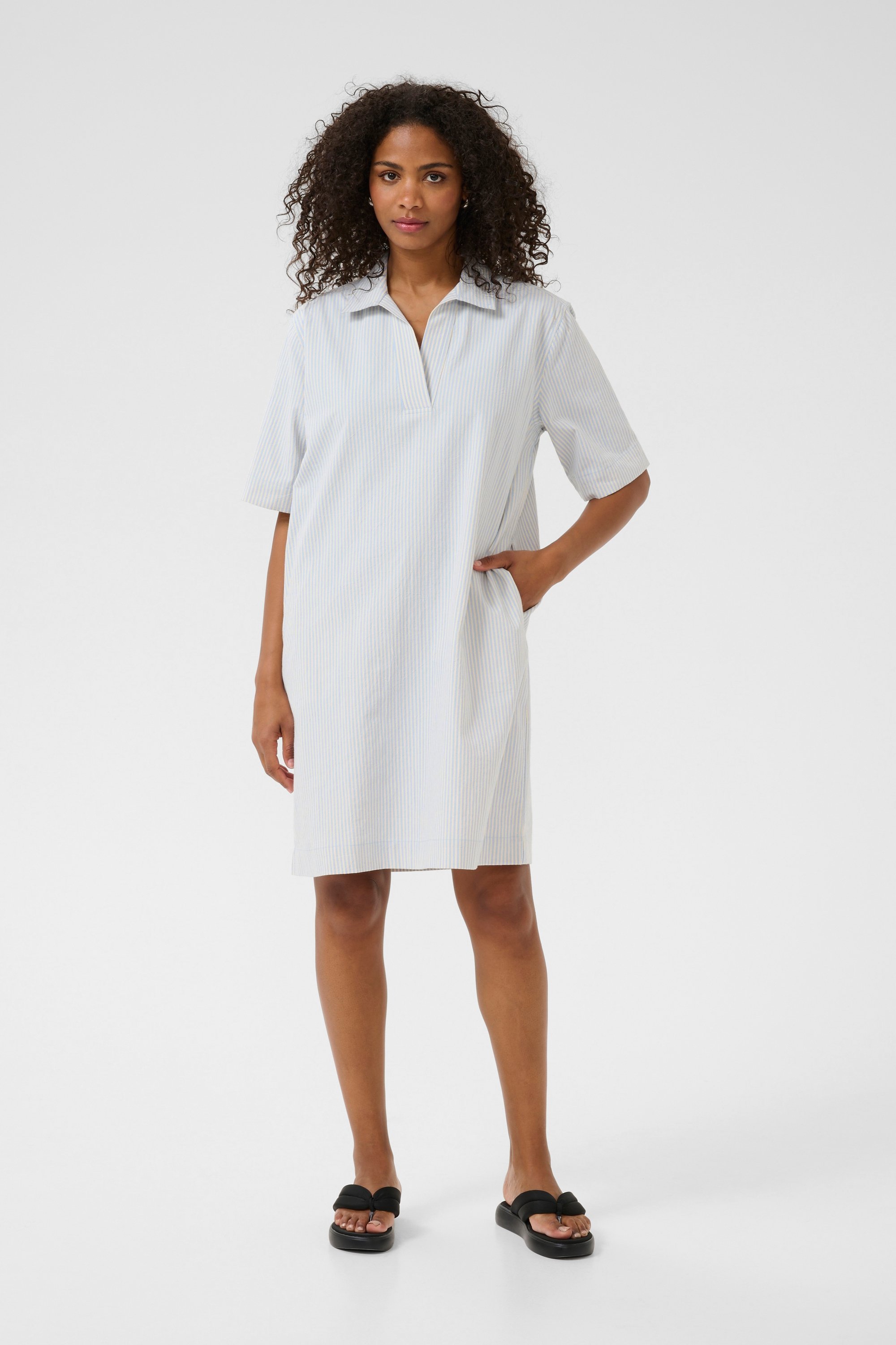 Thumbnail - Kleid Loose fit blue white
